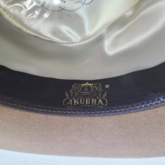 Akubra Fur Felt Hat 56 Australia Outback Cowboy Tan - Picture 7 of 12